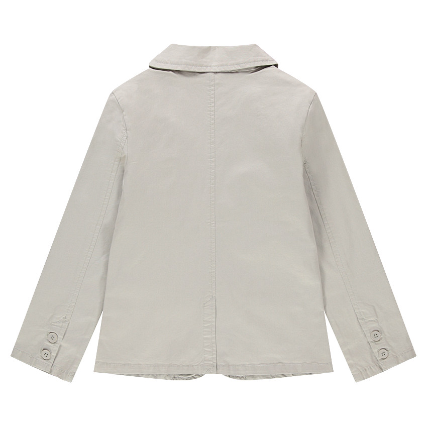 Júnior - Americana lisa de algodón con forro de rayas 