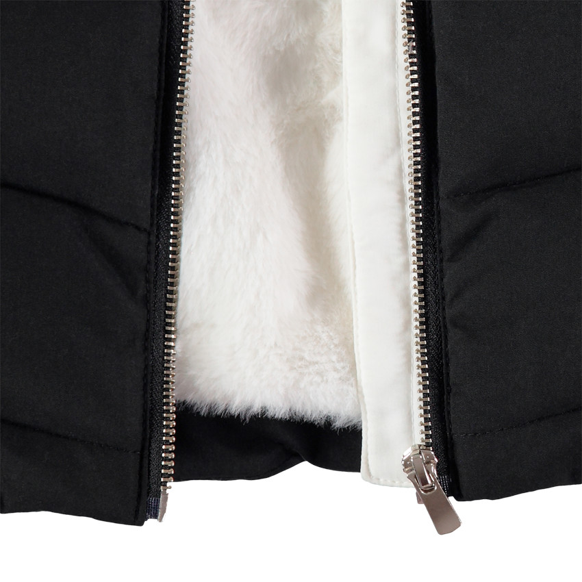 Chaqueta acolchada larga con capucha 