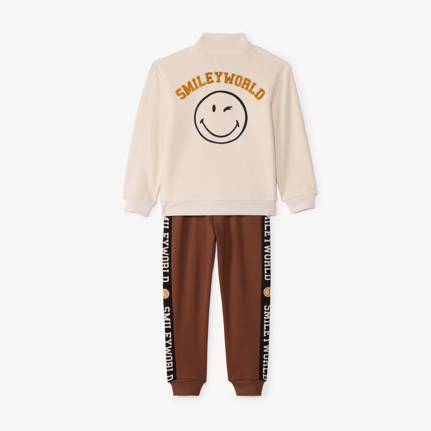 Ensemble jogging bi-matière SmileyWorld pour garçon 