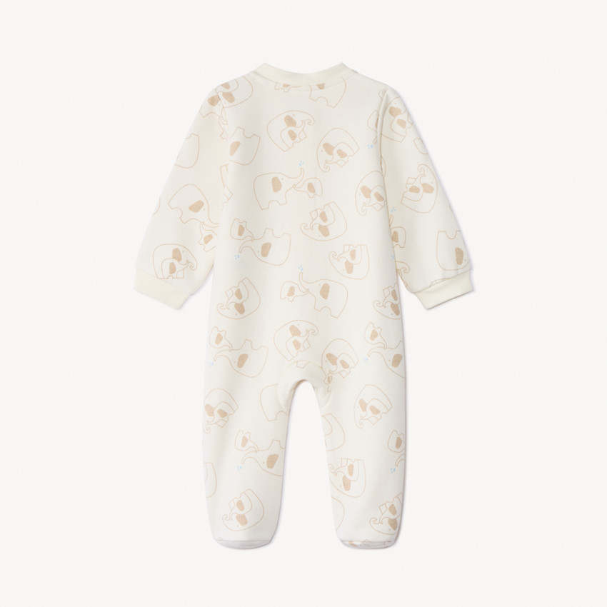 Pelele de terciopelo estampado de elefante para bebé niño  Additional Pelele de terciopelo estampado de elefante para bebé niño