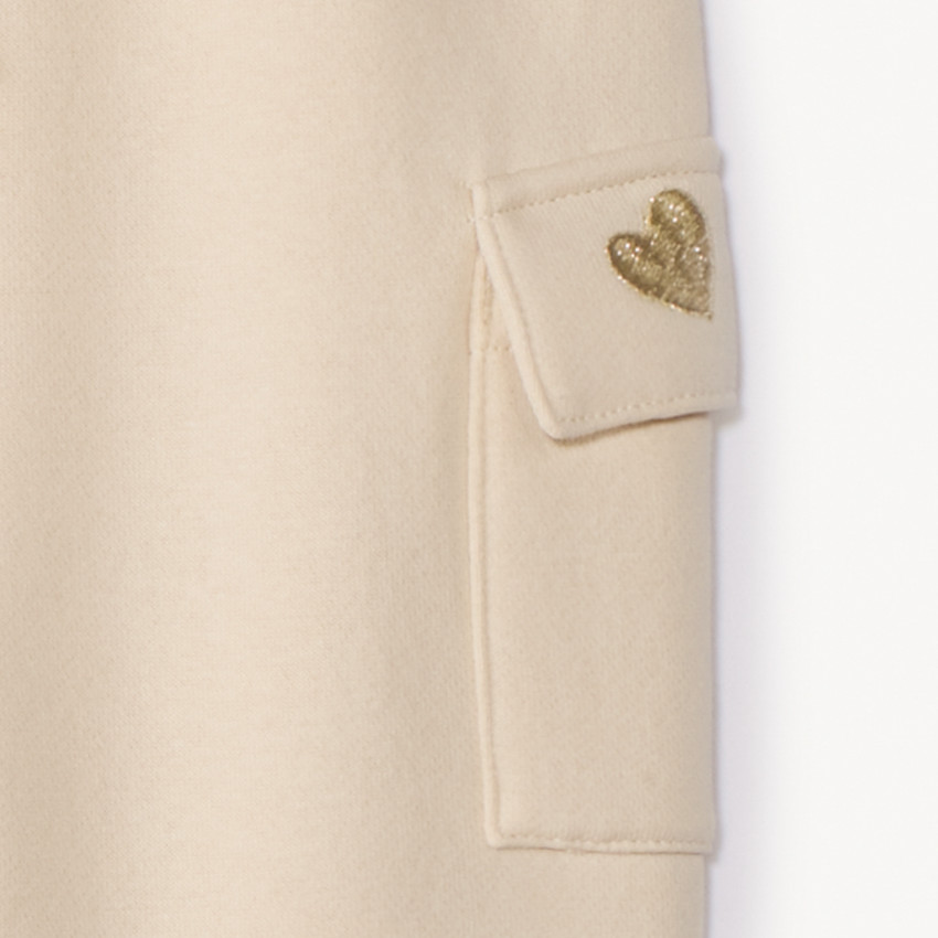 Pantalón jogging liso con bordado brillante para bebé niña  Additional Pantalón jogging liso con bordado brillante para bebé niña