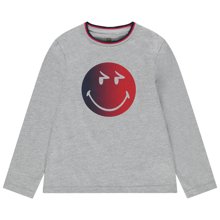 Camiseta de manga larga de algodón bio estampada Smiley  Additional Camiseta de manga larga de algodón bio estampada Smiley