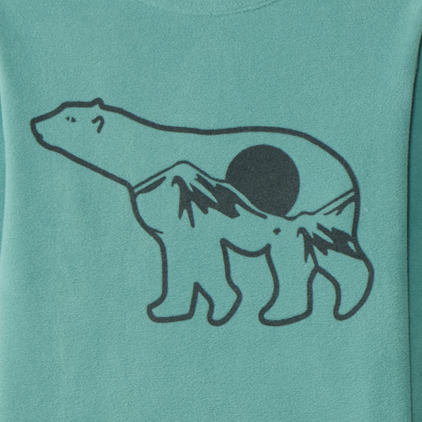 Conjunto de pijama de micropolar con estampado de oso para niño 