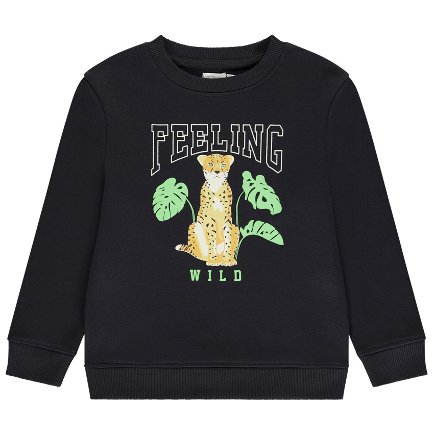 Sudadera de felpa estampada niño 