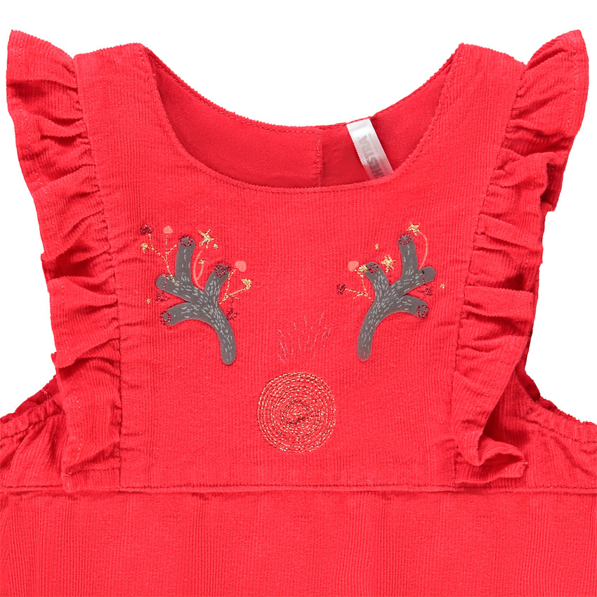 Mono de terciopelo rojo 