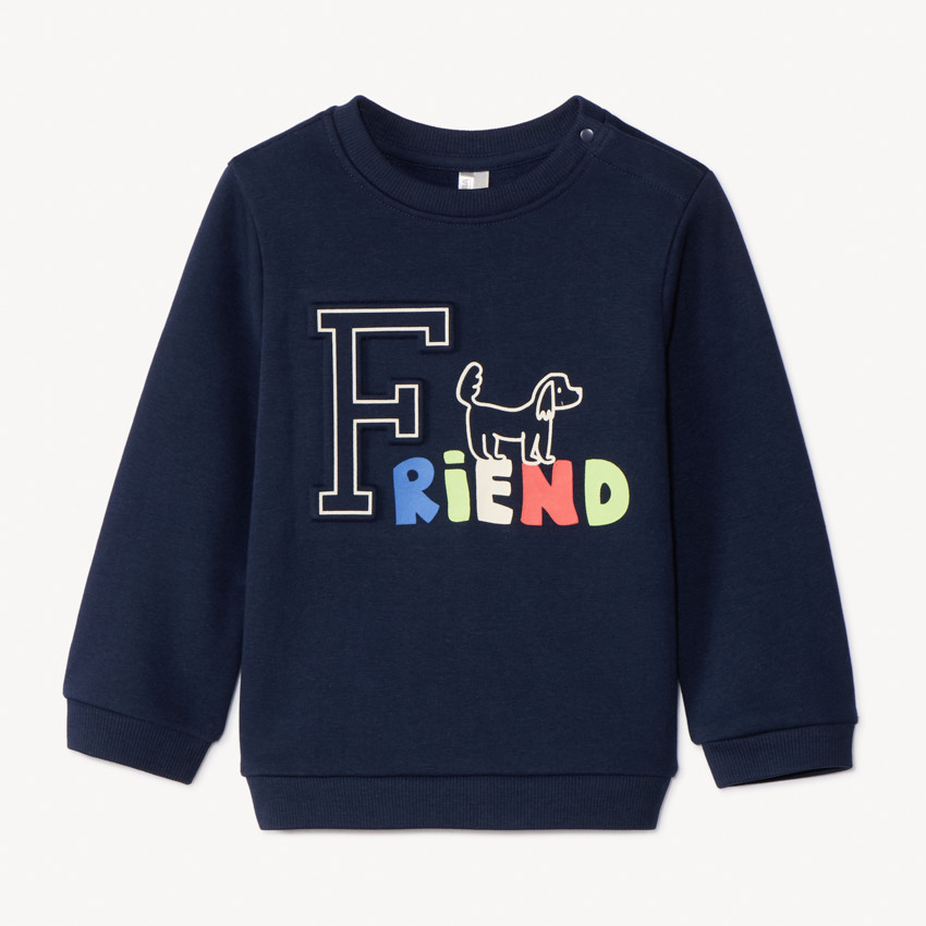 Sudadera de felpa con estampado en relieve para bebé niño 