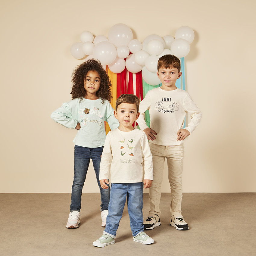 Pantalón recto con cintura elástica para bebé niño 