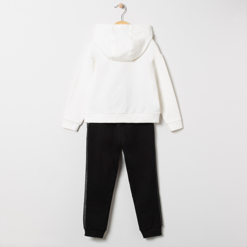 Pantalón de chándal con lentejuelas mágicas y pantalón con bandas plateadas 