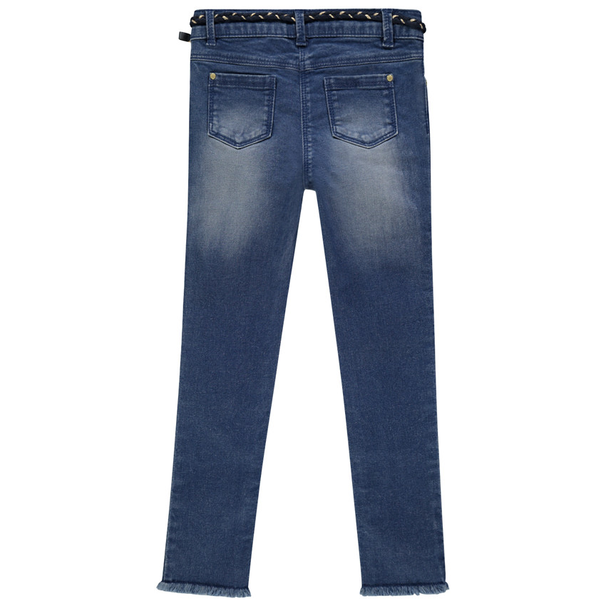 Pantalón slim con bordados y cinturón para niña  Additional Pantalón slim con bordados y cinturón para niña