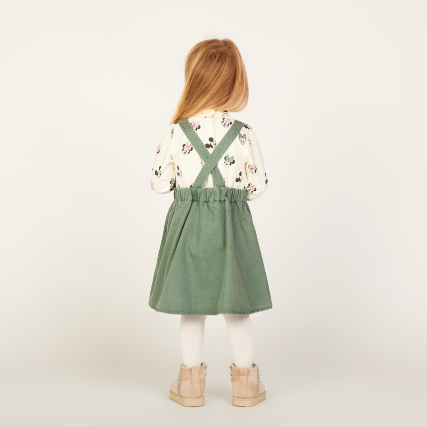 Robe à bretelles croisées et nœud pour bébé fille 
