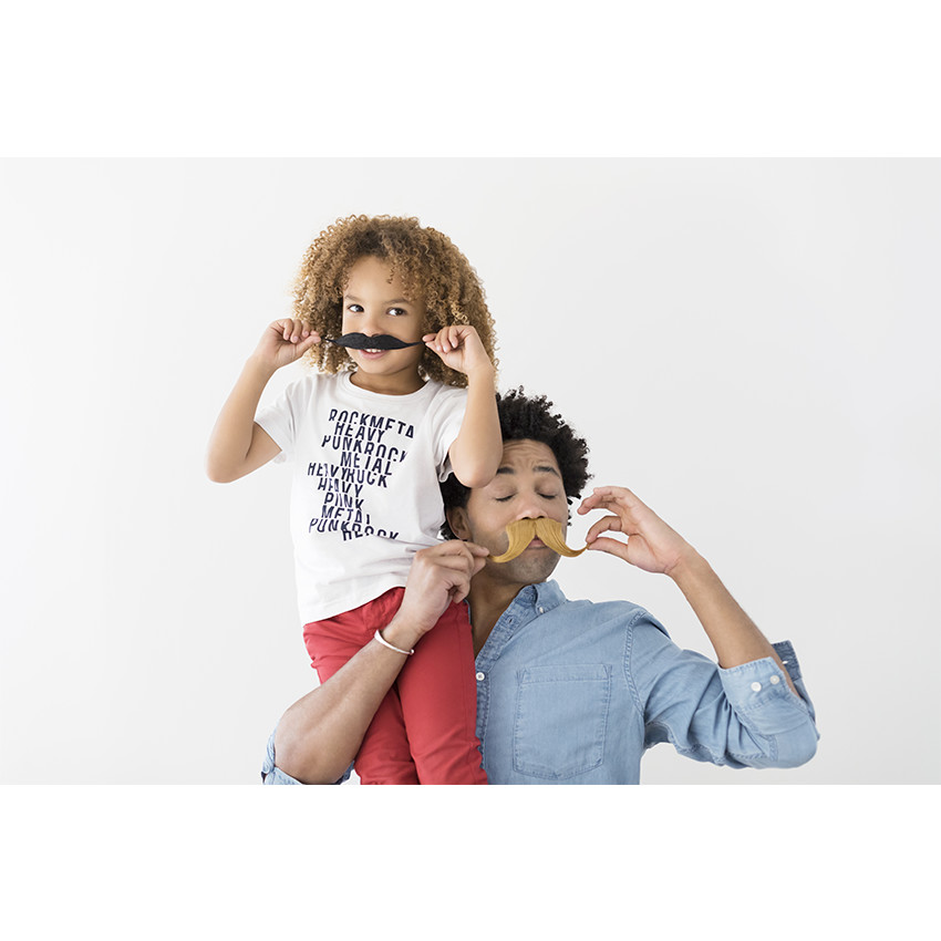 Camiseta de manga corta de punto con texto estampado 