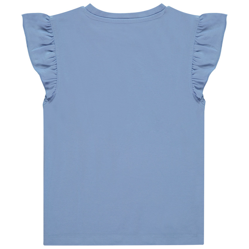 Camiseta de manga corta con flores niña 