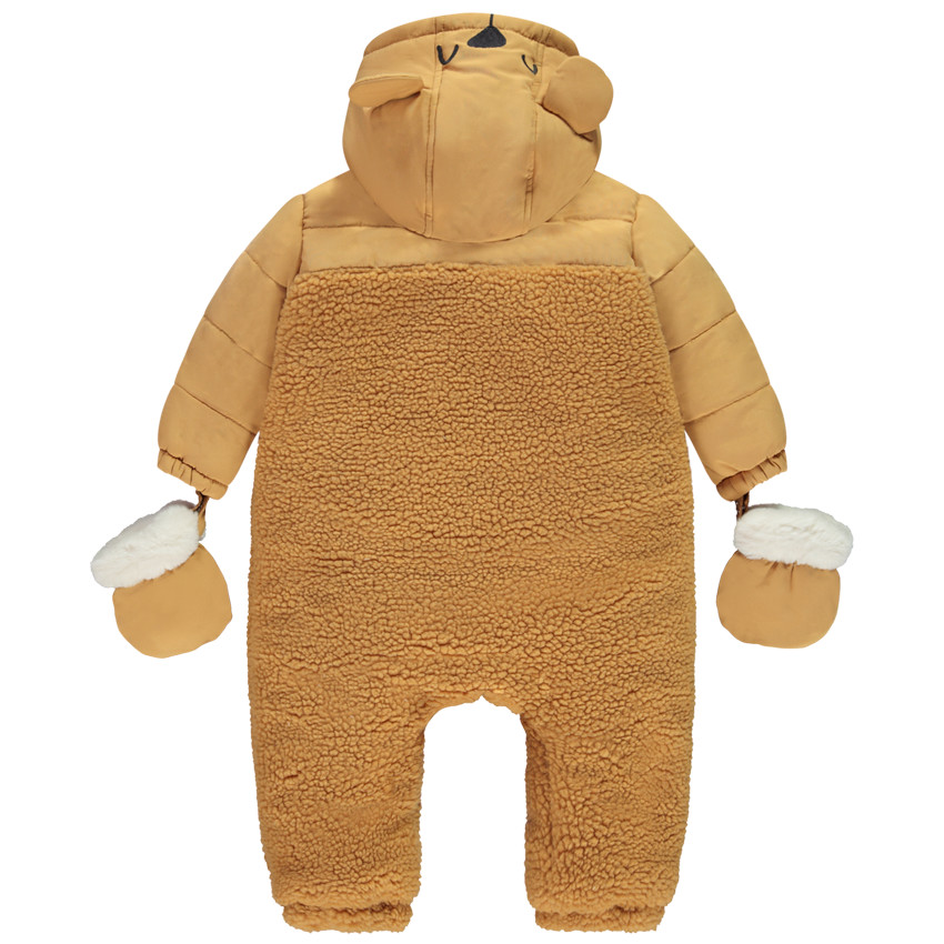 Buzo ourson bicolor para bebé con acabados diferentes según la edad 
