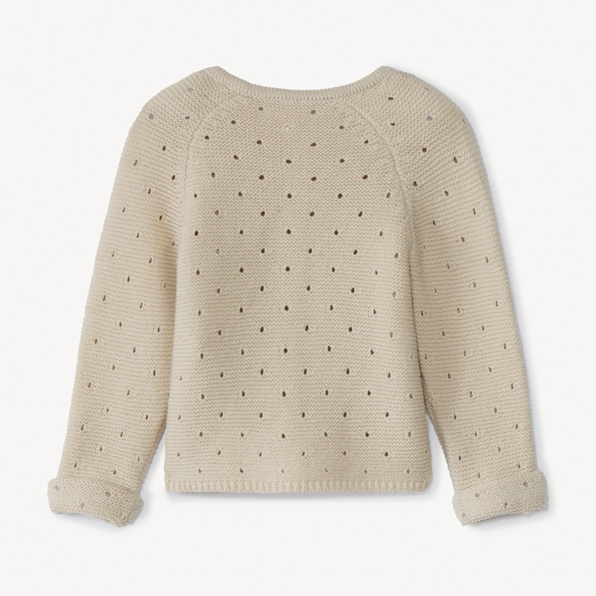 Chaleco de punto de malla calada para bebé 