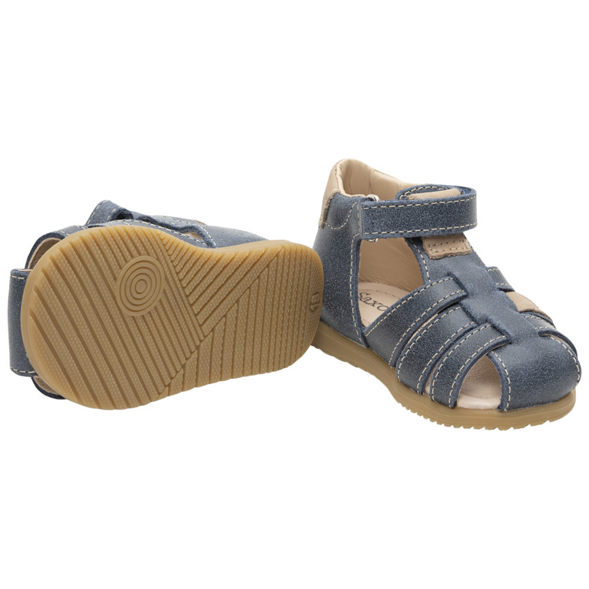 Sandalias de piel con detalles beige 