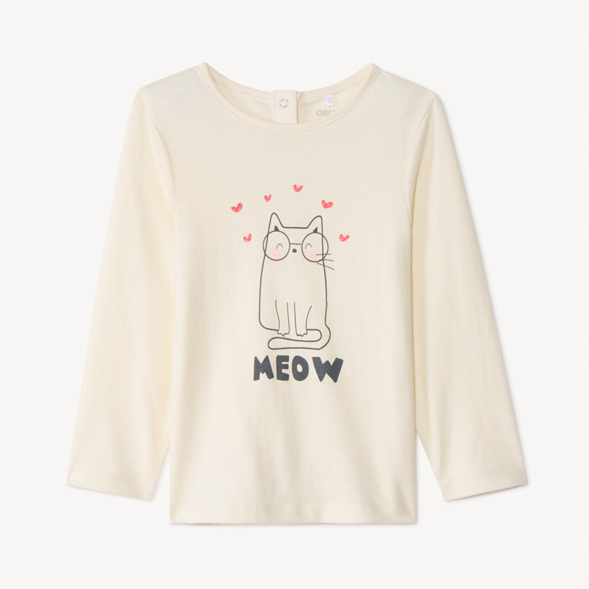 Camiseta de manga larga estampada para bebé niña 