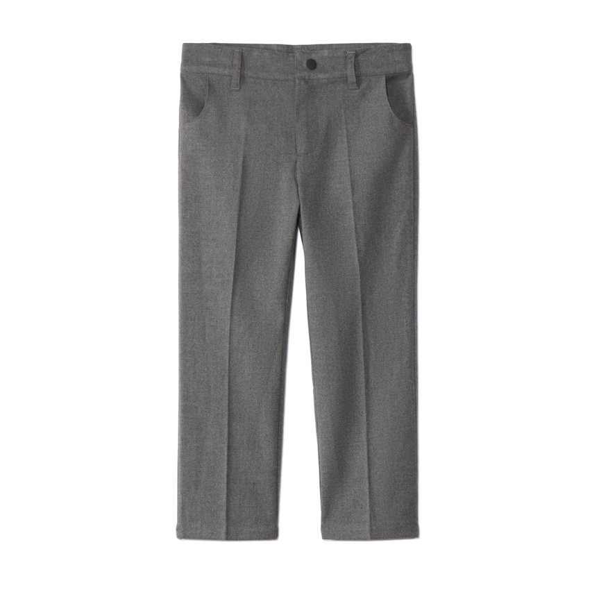 Pantalón de tela liso gris niño 