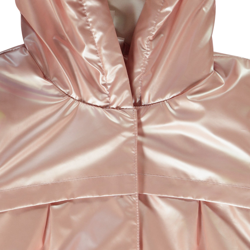 Parka goma repelente al agua efecto nacarado para bebé niña 