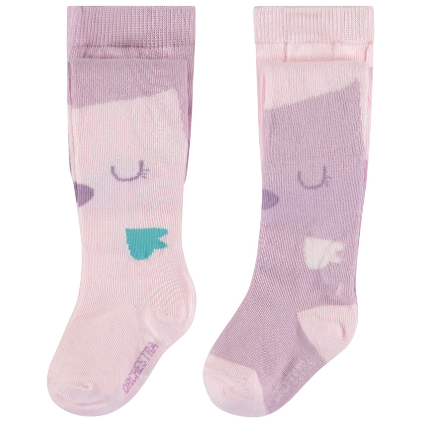 Pack de 2 leotardos gruesos jacquard con motivo de búho  Additional Pack de 2 leotardos gruesos jacquard con motivo de búho