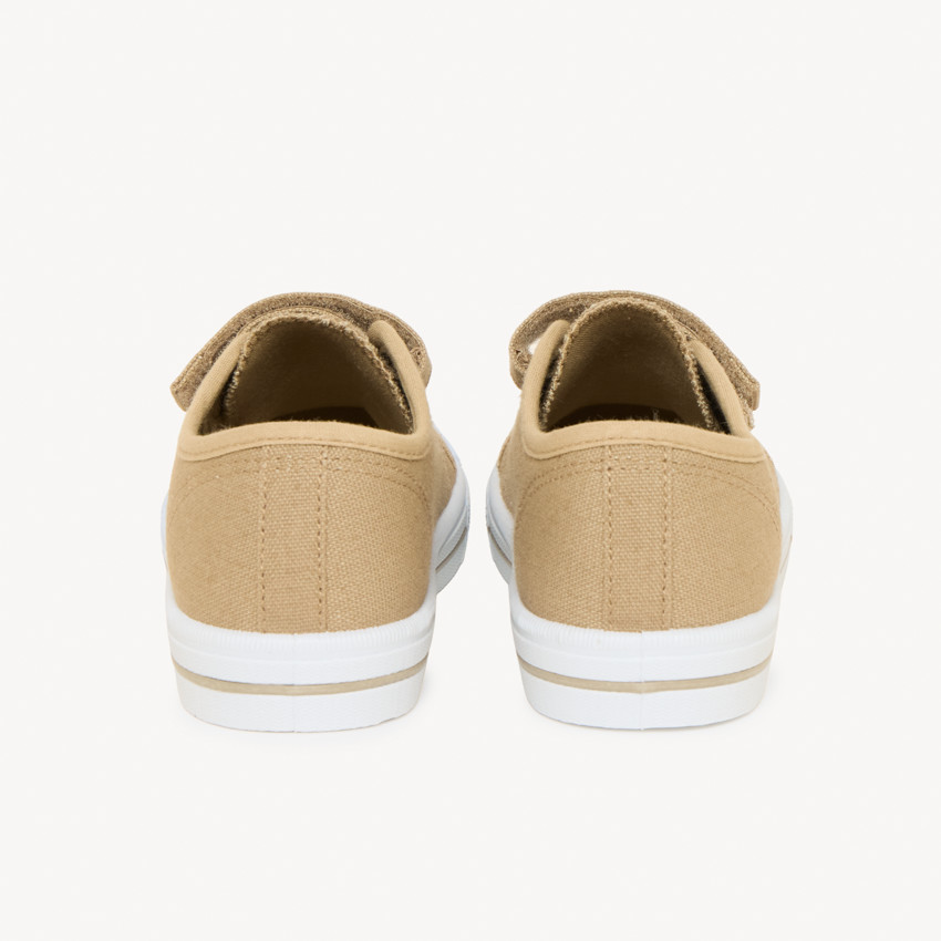 Zapatillas bajas de lona con cordones y velcro para niño 