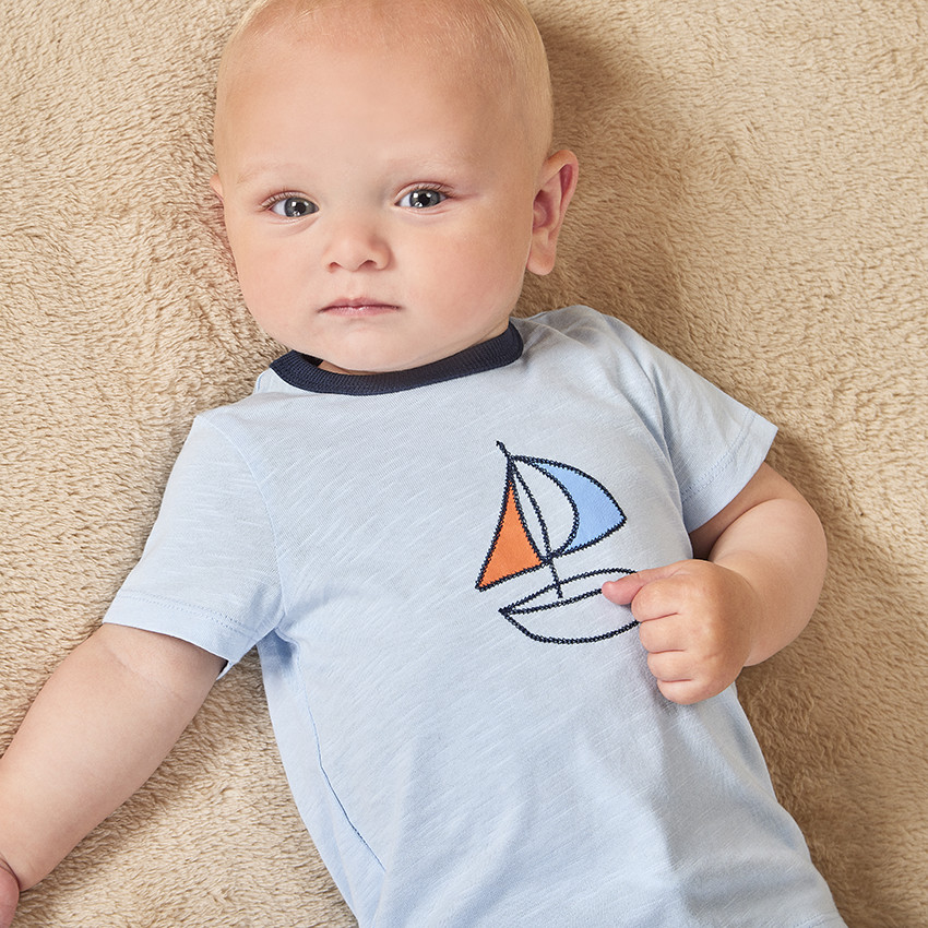 Conjunto 2 piezas con motivos de velero para bebé niño 