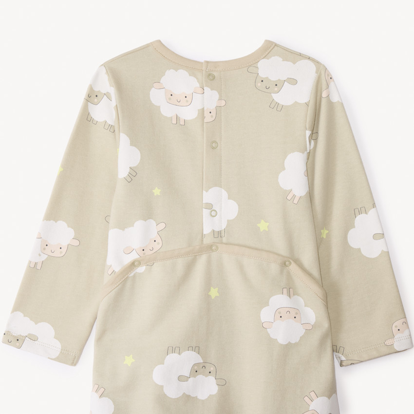 Lot de 2 dors-bien motifs moutons pour bébé avec ouvertures différentes selon l'âge 