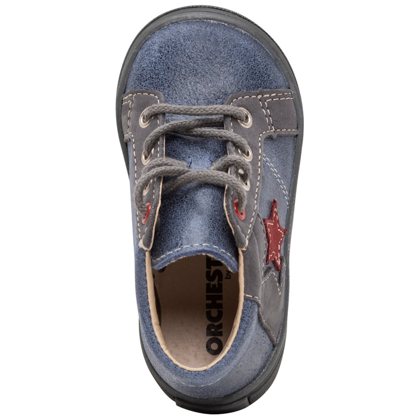 Botines de cuero con cordones y aplicación de estrella  Additional Botines de cuero con cordones y aplicación de estrella