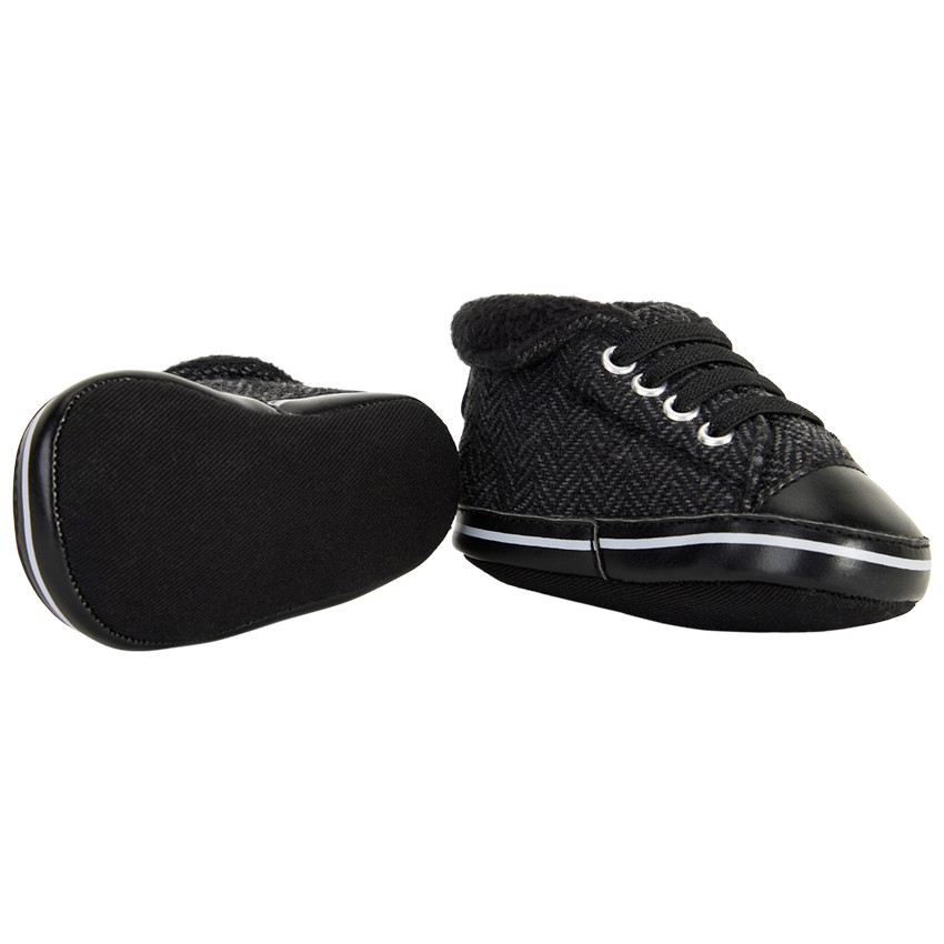 Zapatillas altas con efecto de punto para bebé niño 