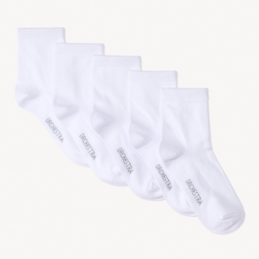 Juego de 5 pares de calcetines lisos Main Juego de 5 pares de calcetines lisos