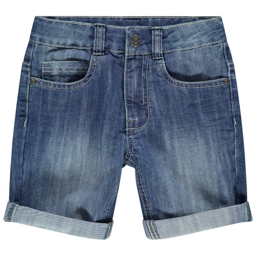 Bermudas de jean con efecto desgastado para niño 