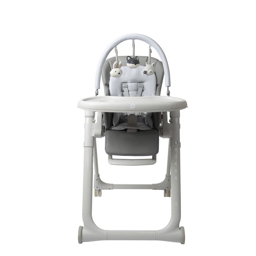 Silla alta multifuncional ajustable Harper gris 