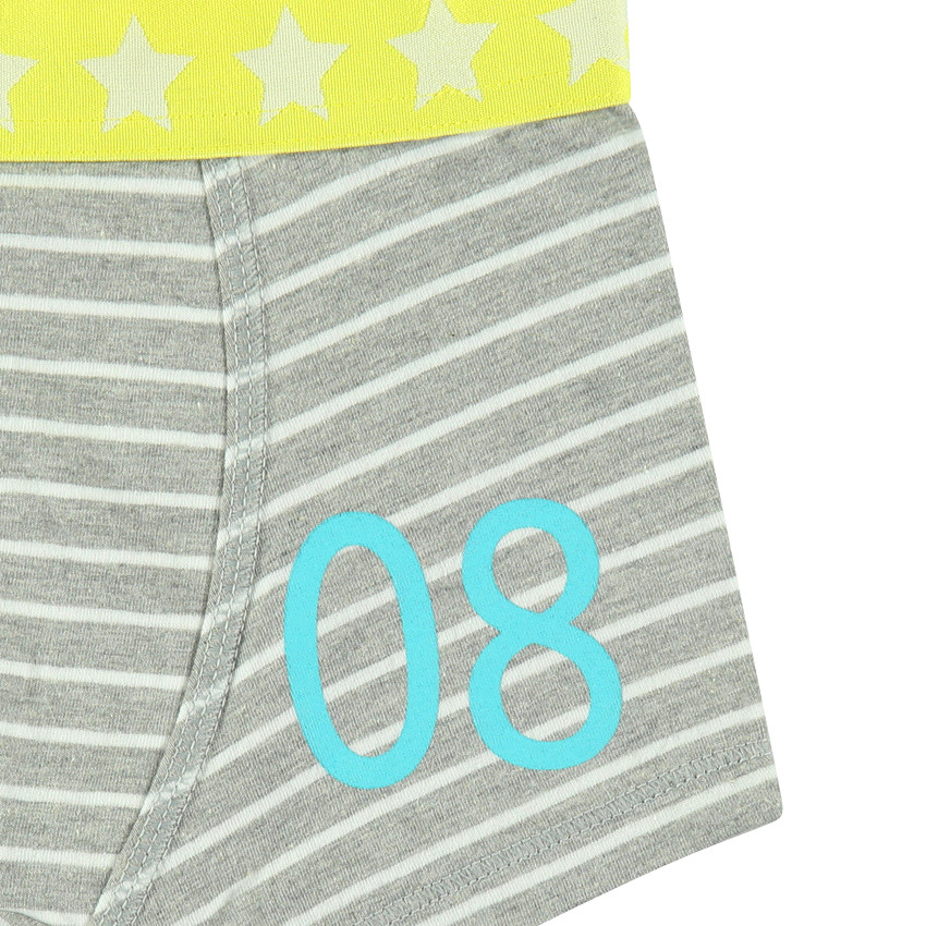 Lote de 2 boxers con rayas/liso 