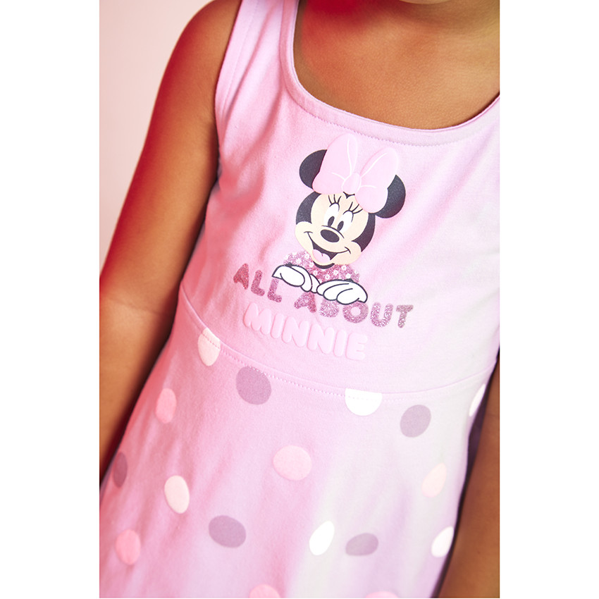 Robe en jersey print Minnie Disney et imprimé pois pour bébé fille 