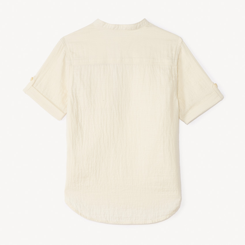 Camisa de manga corta tipo mao de gasa niño 