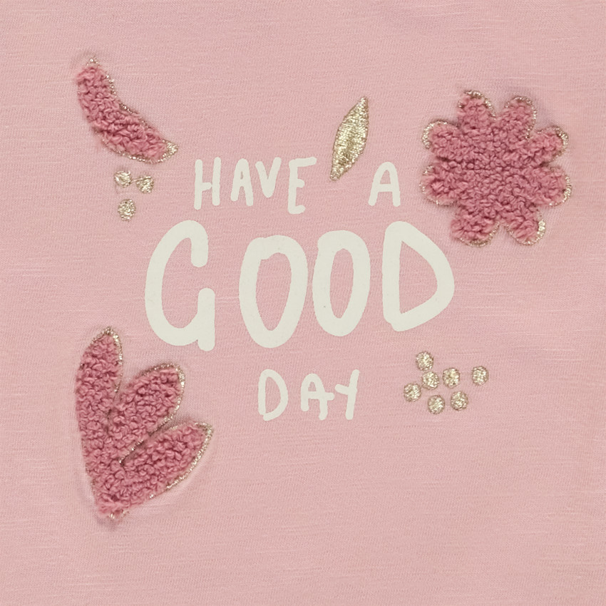 Camiseta de manga larga con volantes y estampado para bebé niña 