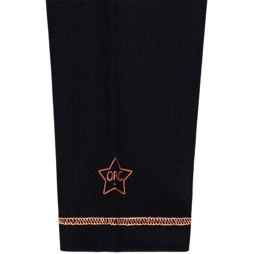 Pack de 2 leggings unis con pespuntes para niñas 