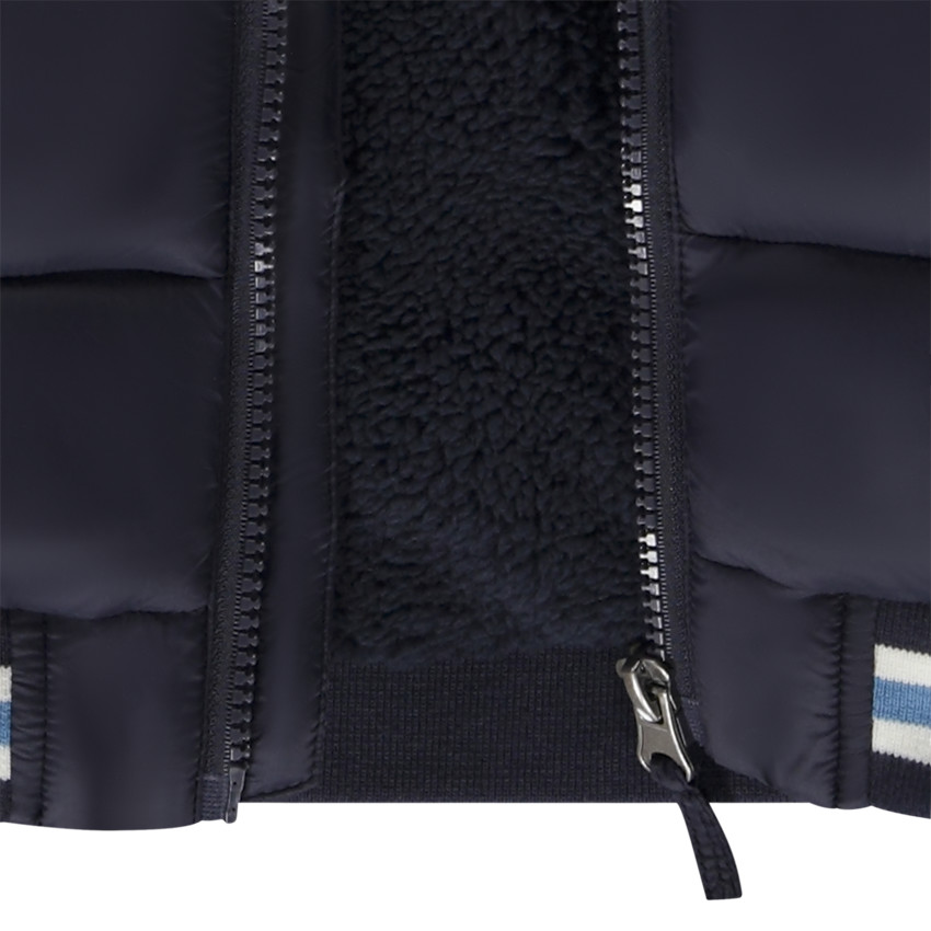 Chaqueta acolchada efecto color block forrada en sherpa para niño 