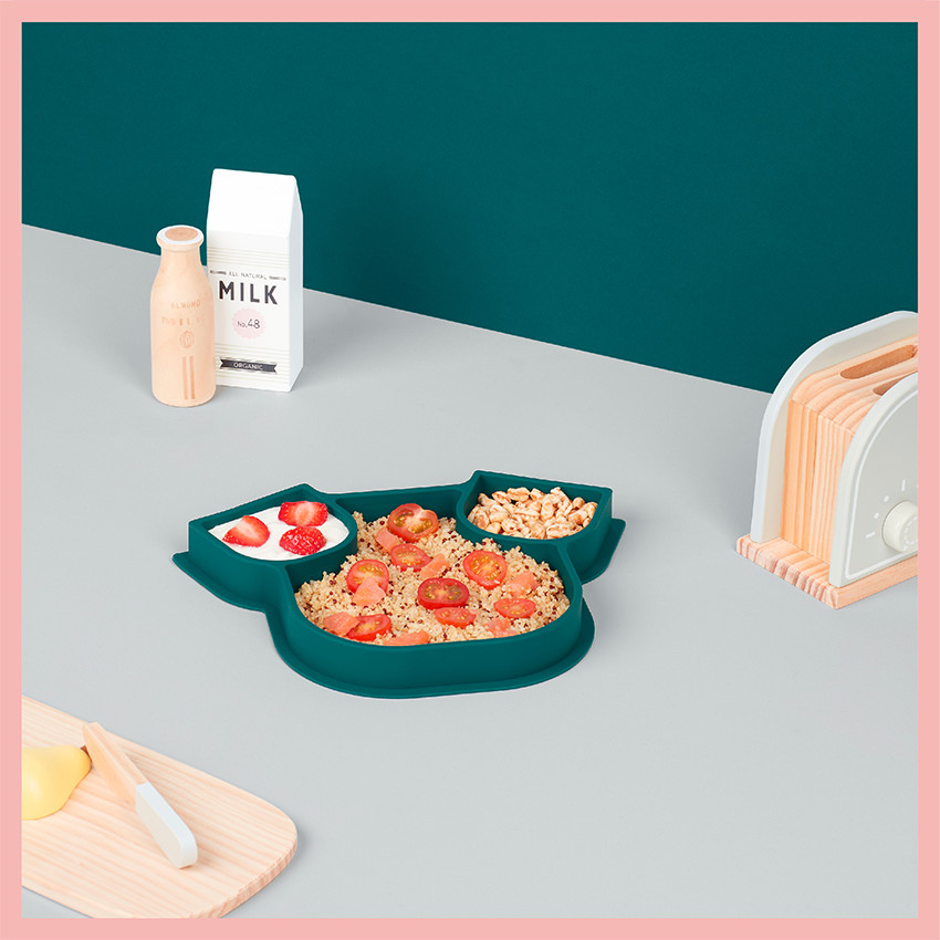 Plato compartimentado de silicona ISY PLATE - Perro 