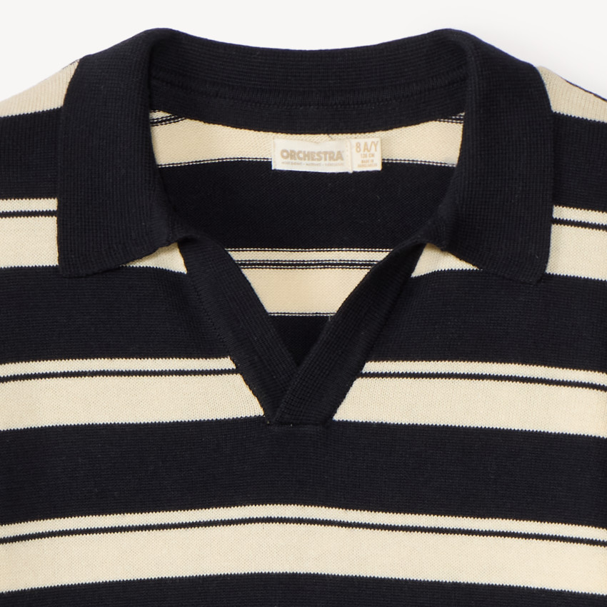 Jersey niño con cuello tipo polo estilo marinero 