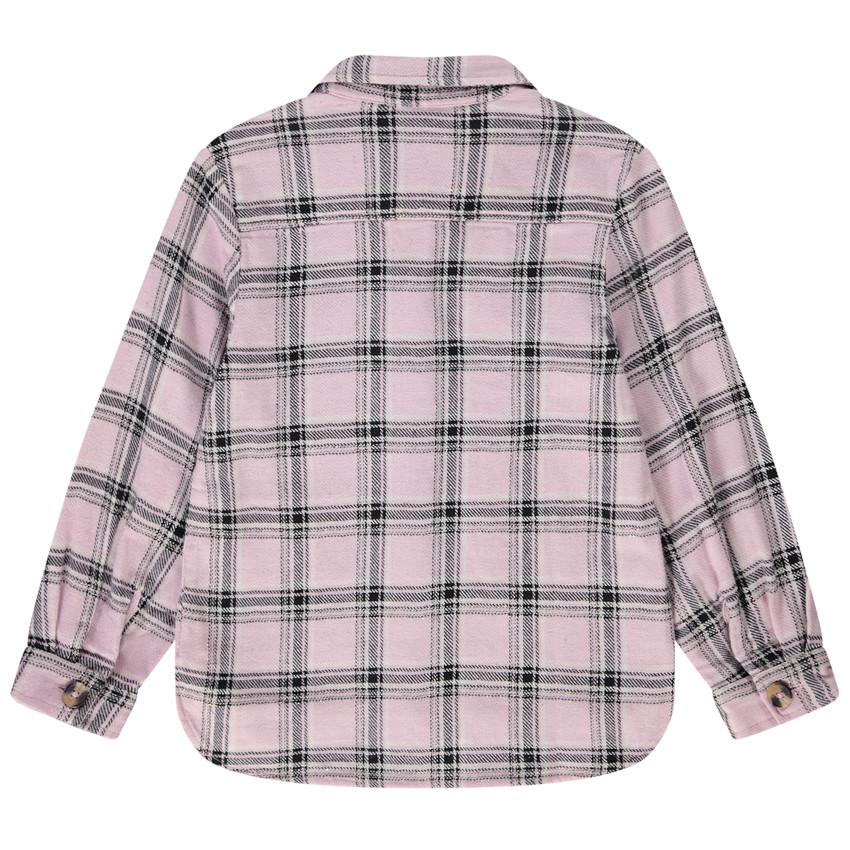 Surchemise en voile à carreaux pour fille 