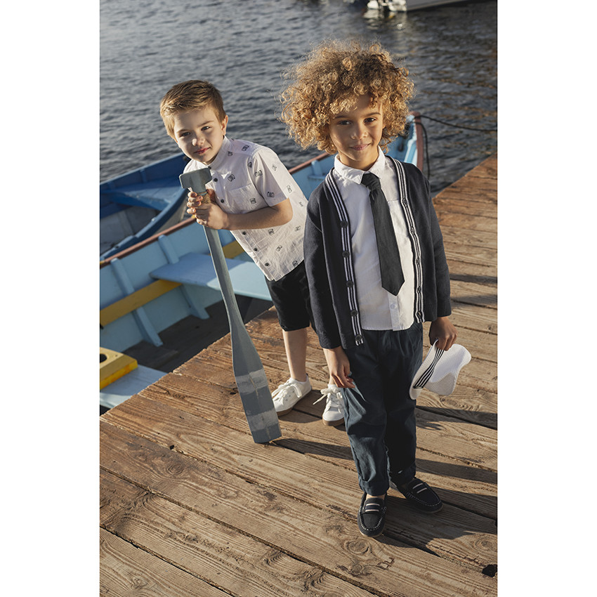 Camisa manga corta cuello mao 