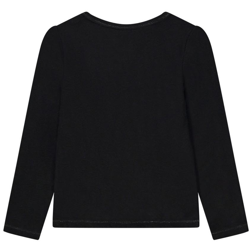 Camiseta de manga larga con estampado brillante para niña 