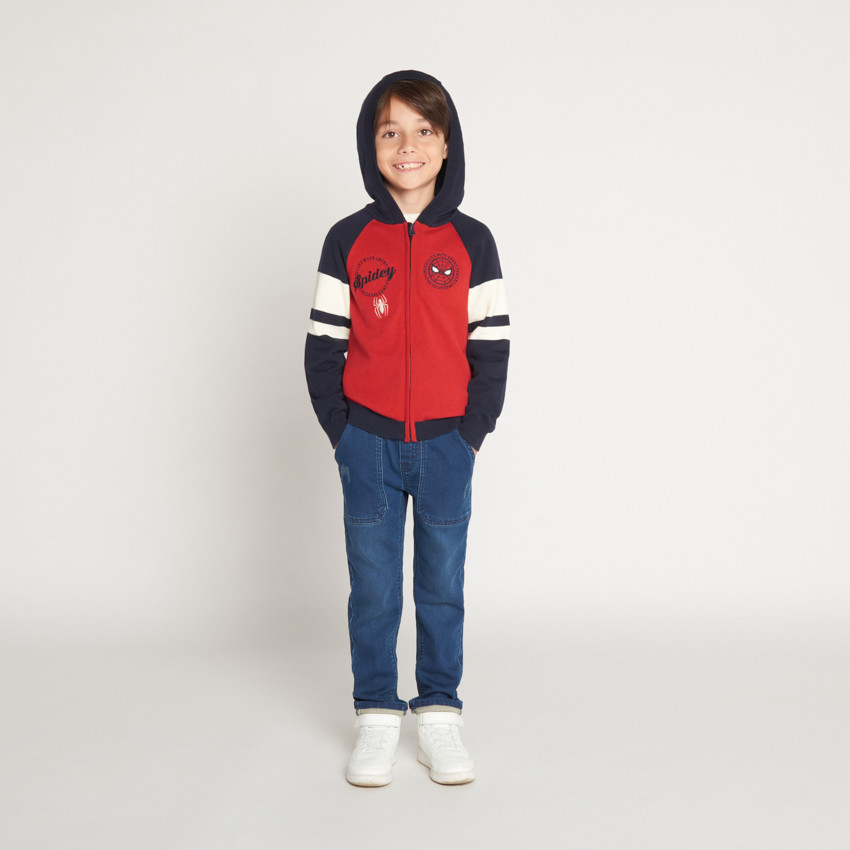 Chaqueta de punto con capucha y manga larga Spider Man niño 