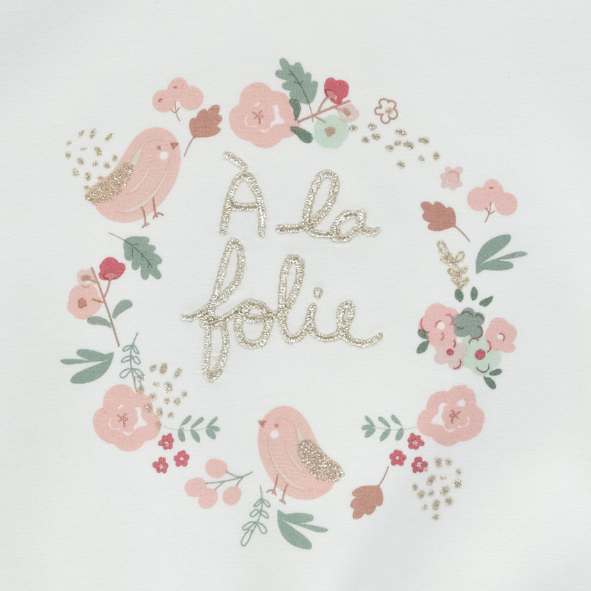 Conjunto de jogging de 2 piezas con bordado de lurex para bebé niña 