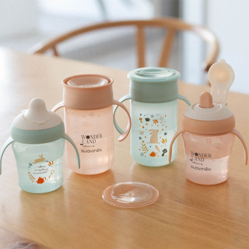 Vaso aprendizaje 360° 340ml Wonderland Rosa 12M+ 