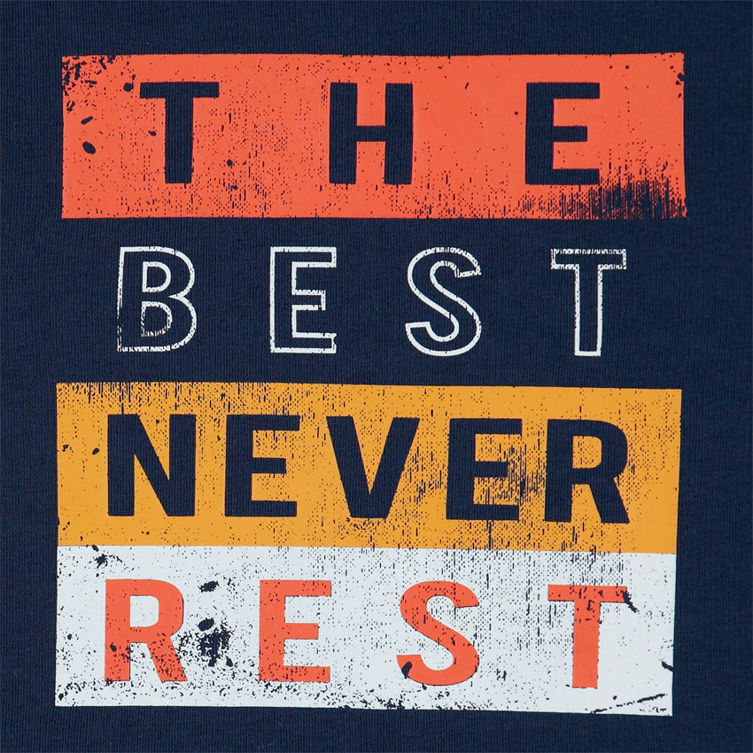 Jogging en molleton bicolore à message printé 