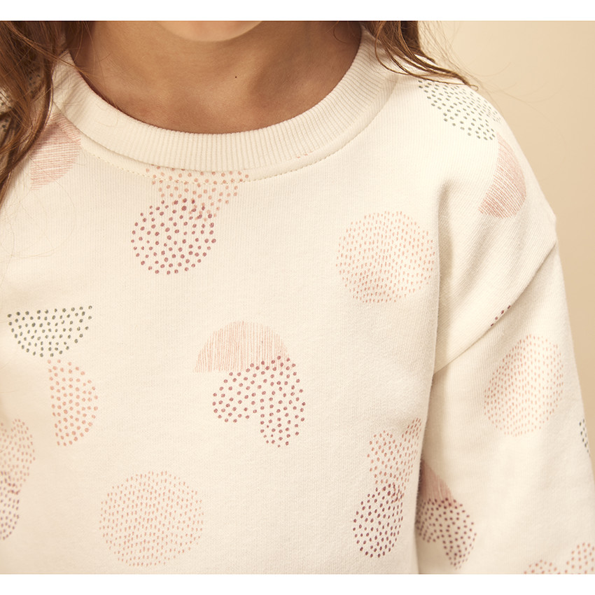 Vestido de sudadera de felpa con estampado gráfico para bebé niña 