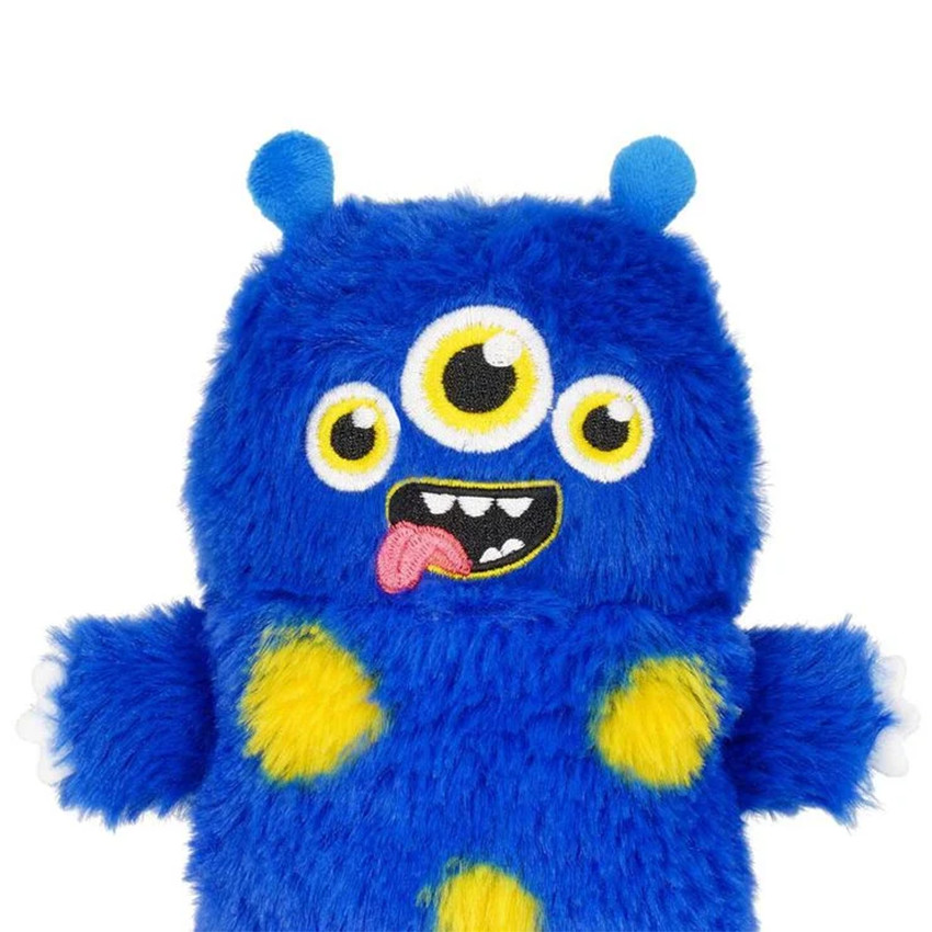 Estuche escolar de peluche Monster azul 