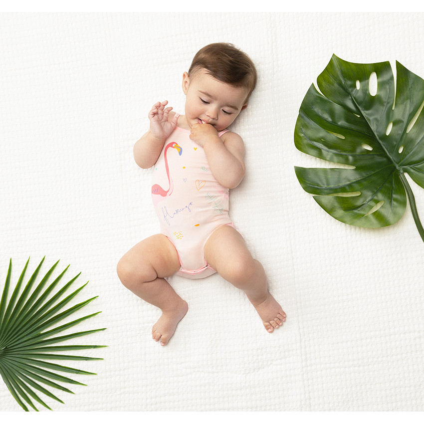 Pack de 3 bodies débardeurs estampados tropicales para bebé niña  Additional Pack de 3 bodies débardeurs estampados tropicales para bebé niña