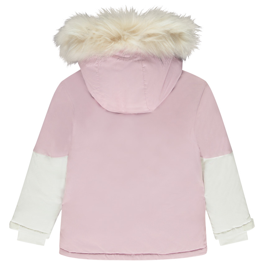 Blusón de esquí en tela repelente efecto colorblock para niña 